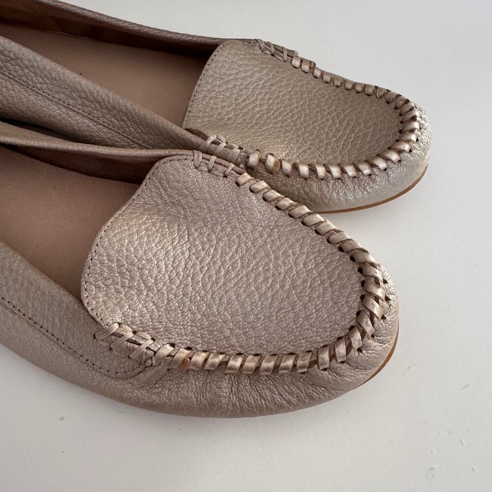 Jack Rogers Women's Mllie Moccasins Platinum Leather Loafers Size 9.5 - Picture 6 of 8